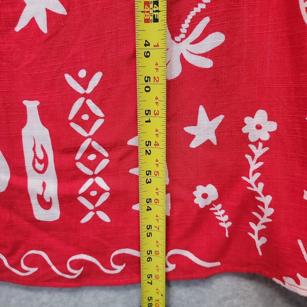 NEW Paper Heart Anthropologie Linen Strappy Maxi Dress M Fuego Red Beachy Resort - Picture 12 of 15